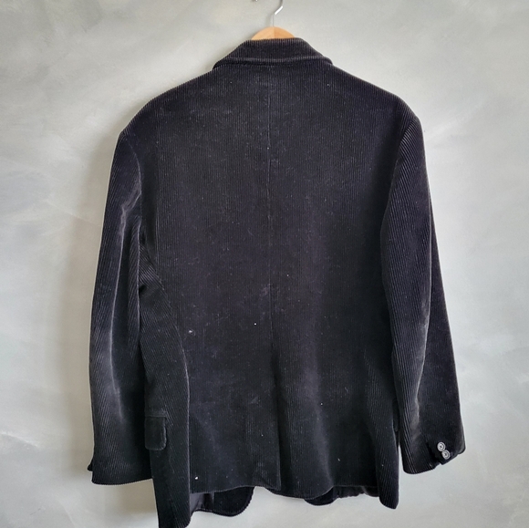 Vintage Polo by Ralph Lauren Men’s Corduroy Jacket Sport Coat Sz L Black - Picture 6 of 15